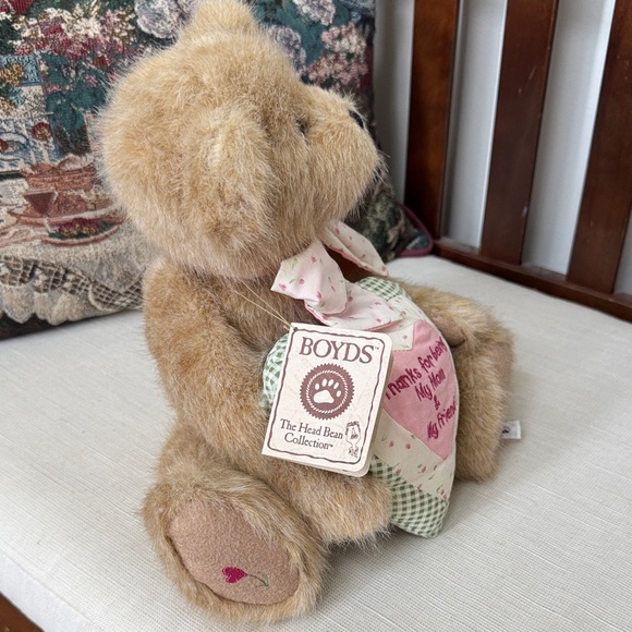 Boyds Plush Teddy Bear with Heart Pillow - Picture 6 of 6
